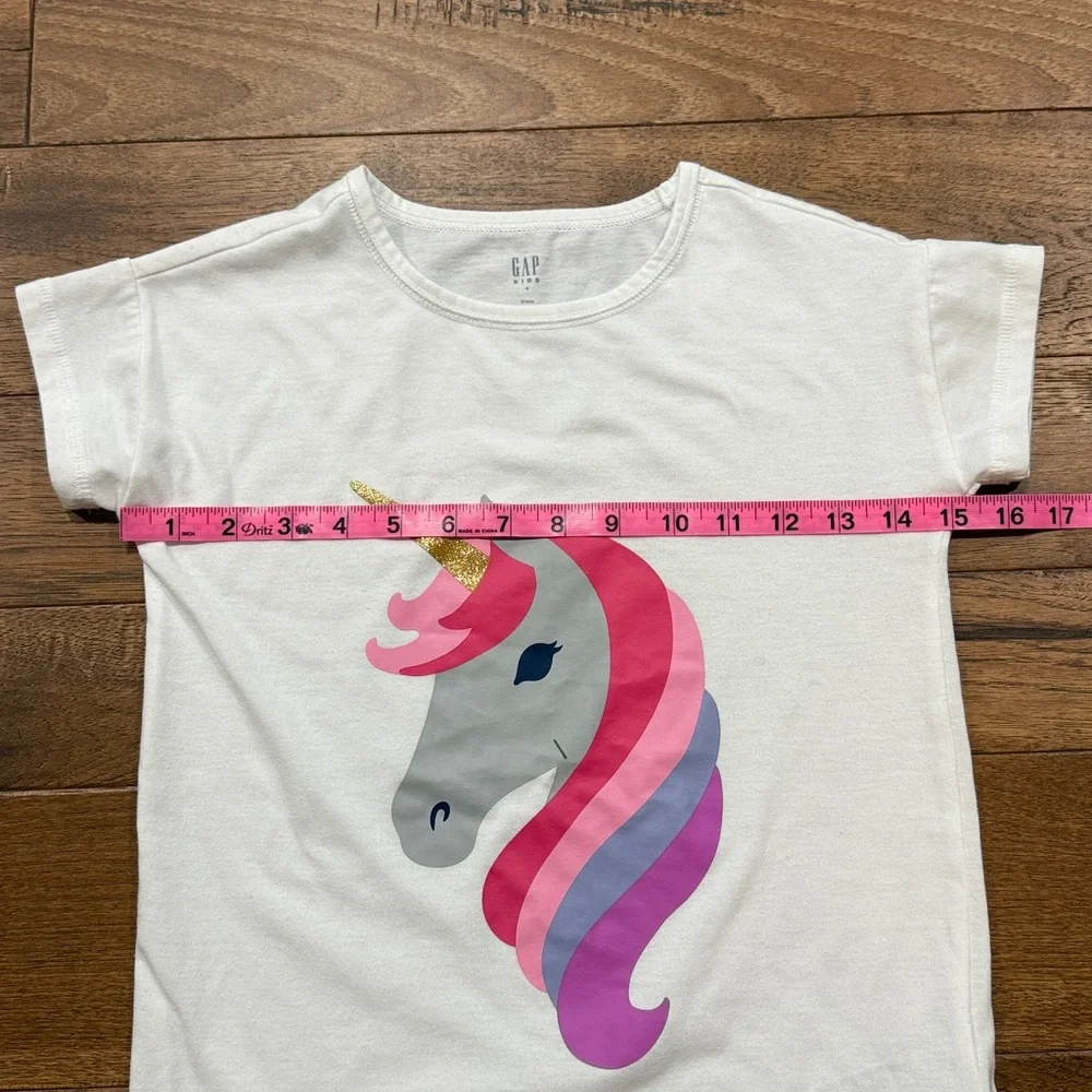 GAP Kids Girls Unicorn Short-Sleeve Sleep Shirt - Size 6